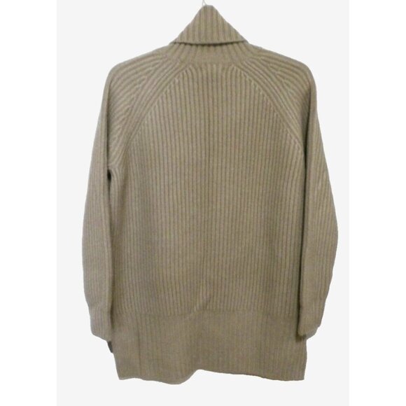 NAADAM taupe Luxe Cashmere Fisherman Turtleneck sweater women's XS NEW MSRP $375 - Picture 4 of 4